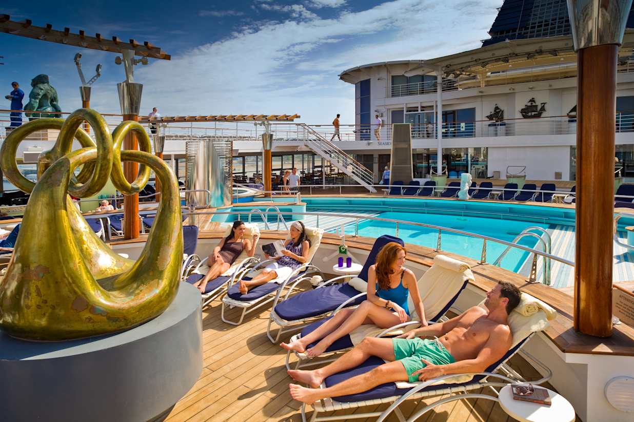 Pool deck on board Celebrity Constellation