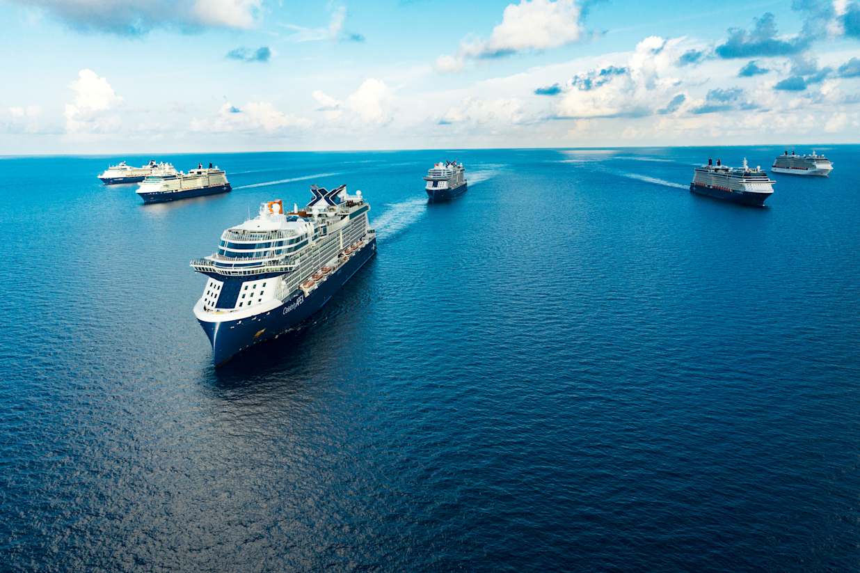 Celebrity Cruises fleet aerial