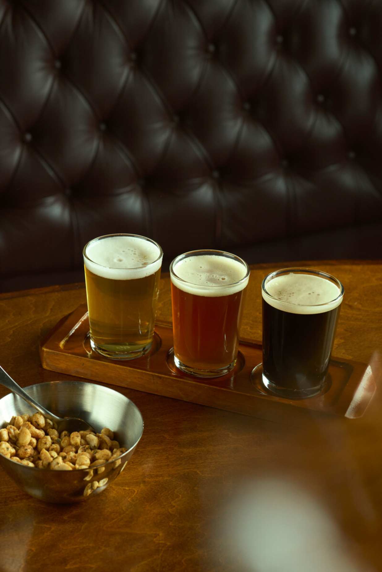 Selection of beers in Golden Lion Pub on Cunard