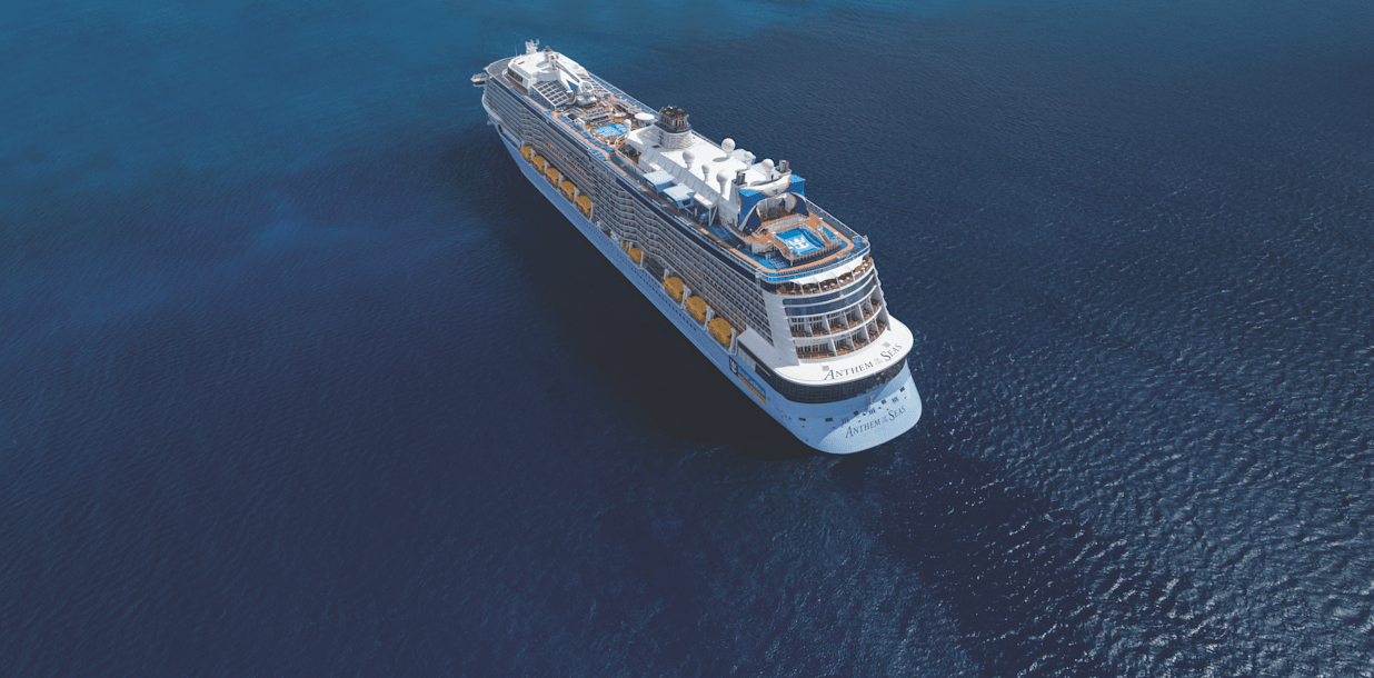 Aerial view of the Anthem of the Seas