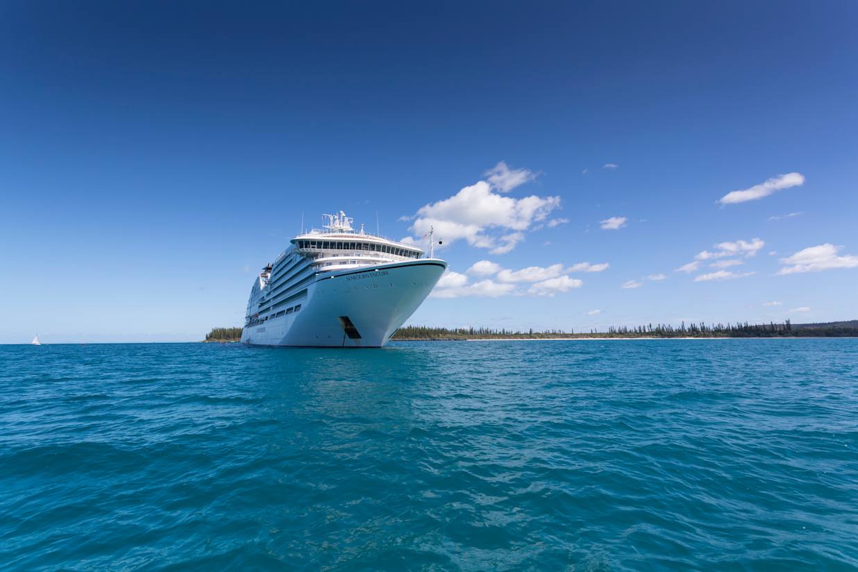 Seabourn Encore exterior at sea