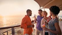 Friends enjoying drinks on a Celebrity Cruises