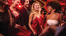 Friends partying