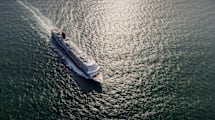 The Queen Anne sailing at sea