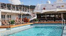 View of the Pool Deck in a sunny day, Silver Wind