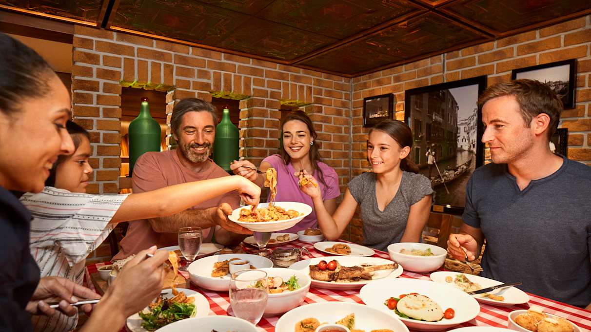 Dining at Cucina onboard Carnival