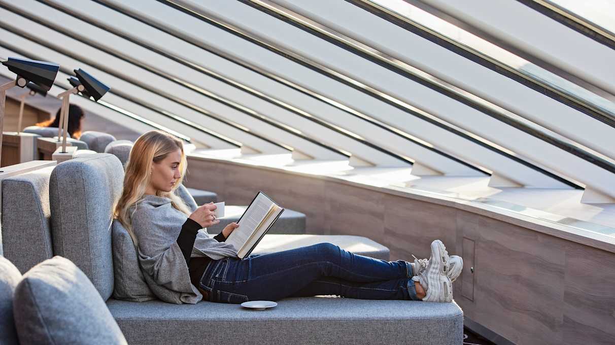 Unwinding in the Explorer Lounge