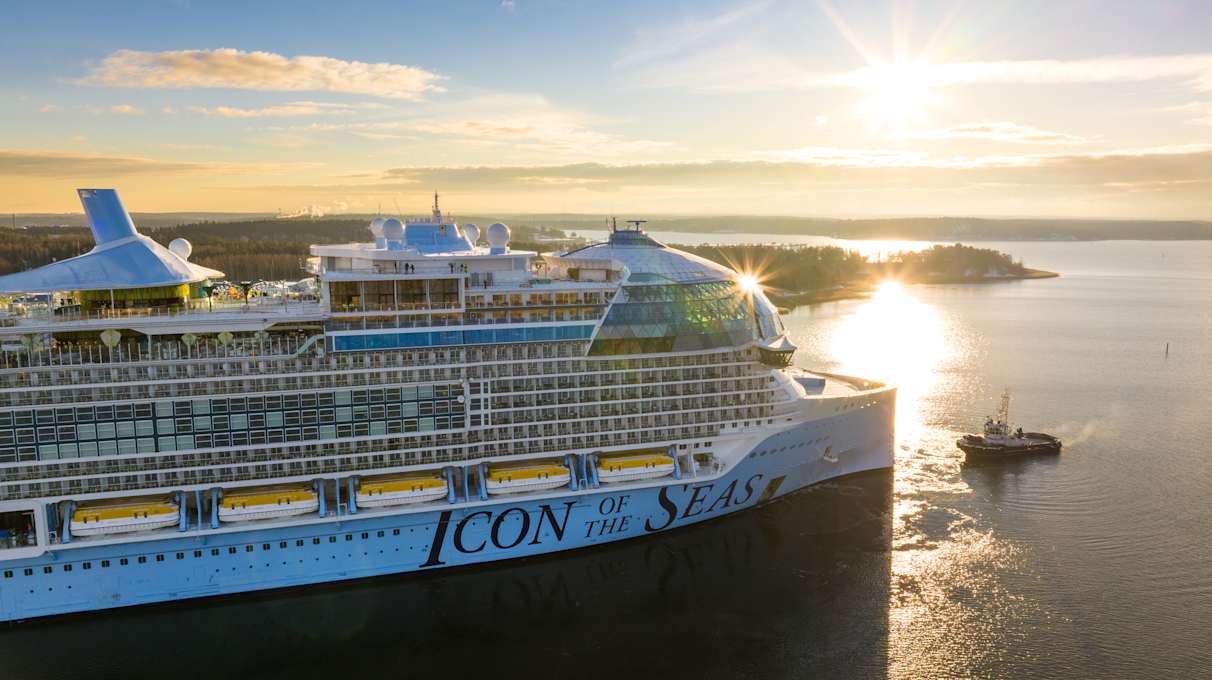 Aerial of Icon of the Seas