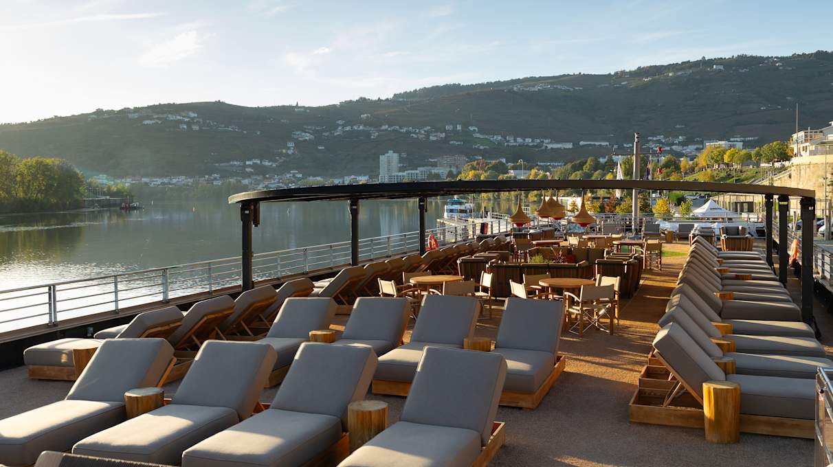 Sun lounges Upper Deck - Douro Estrela photoshoot